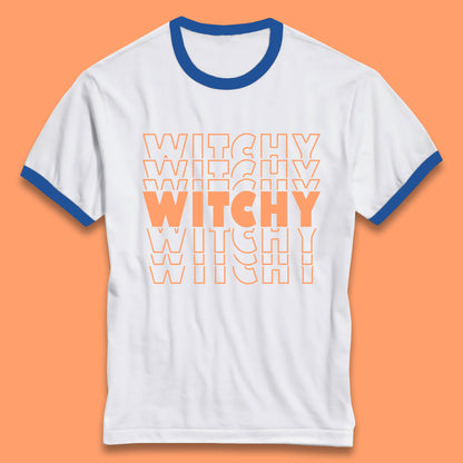 Witchy Halloween Witches Spooky Witch Vibes Witchy Aesthetic Halloween Party Ringer T Shirt