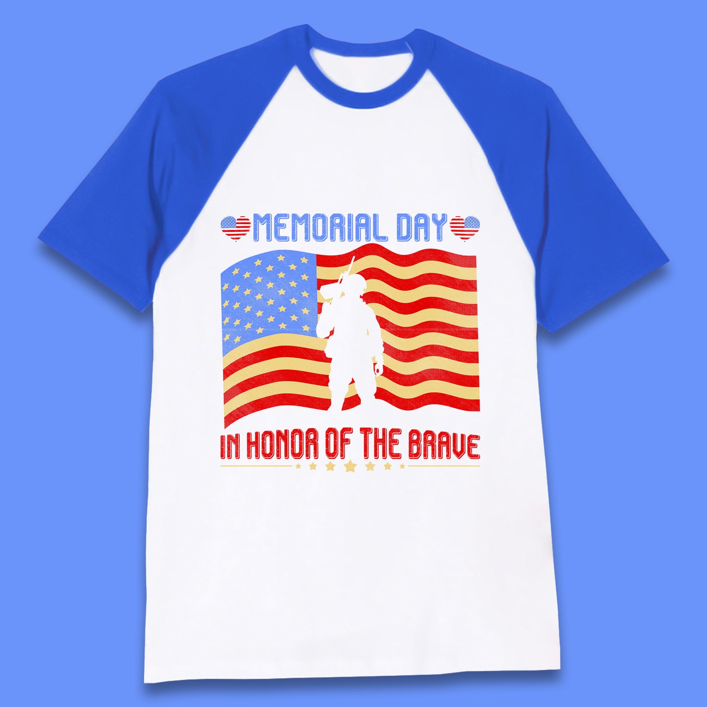 Memorial Day In Honor Of The Brave Heroes Military Soldiers Armed Forces Supporter Baseball T Shirt