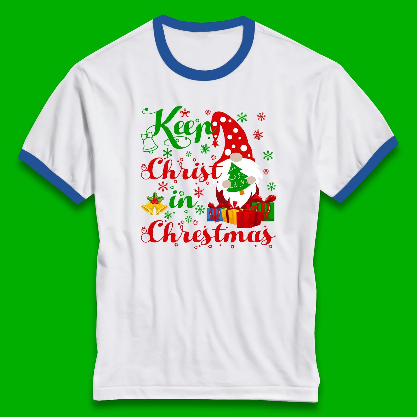 keep christ in christmas ringer tee