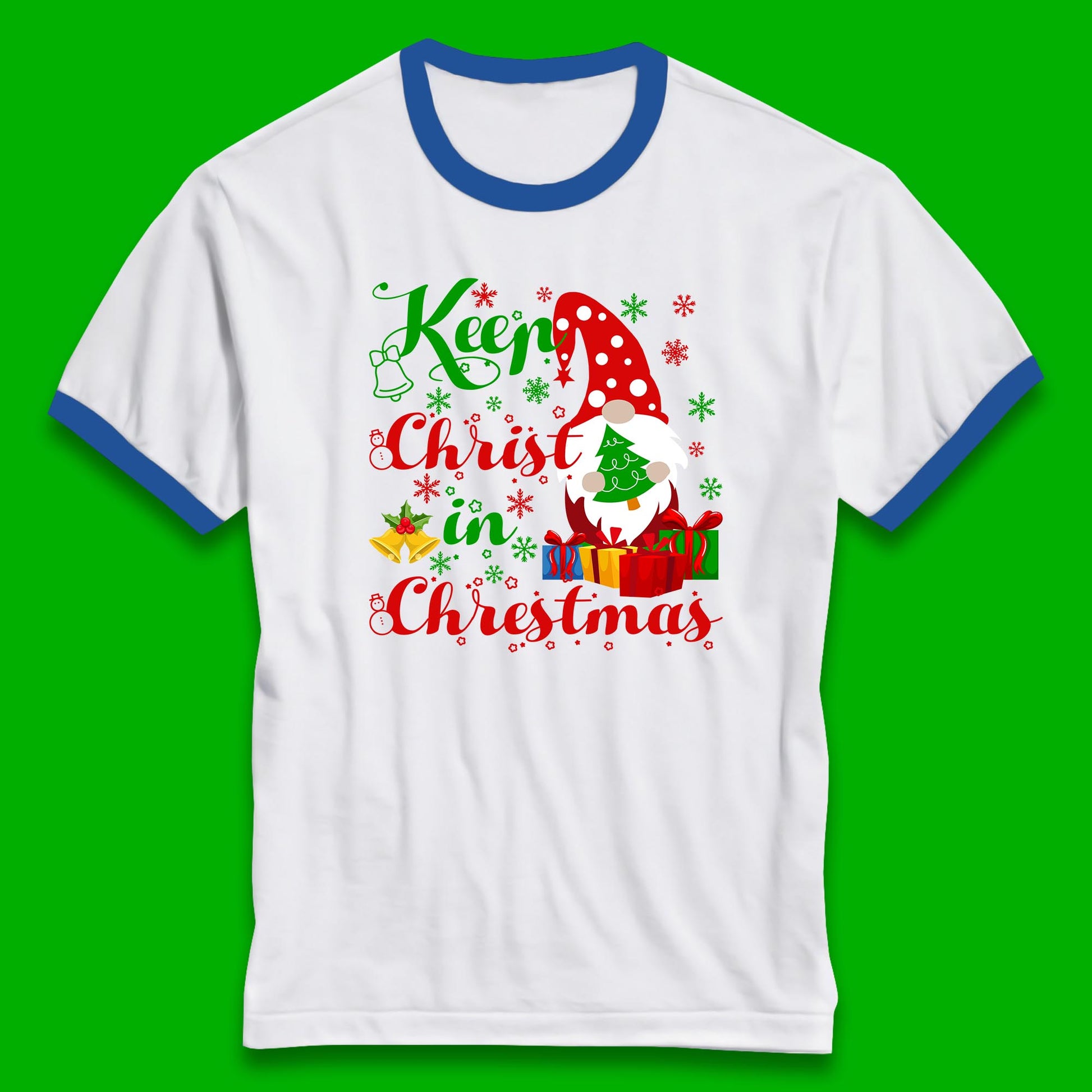 keep christ in christmas ringer tee