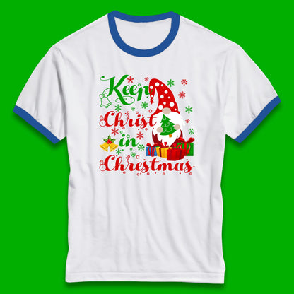 keep christ in christmas ringer tee