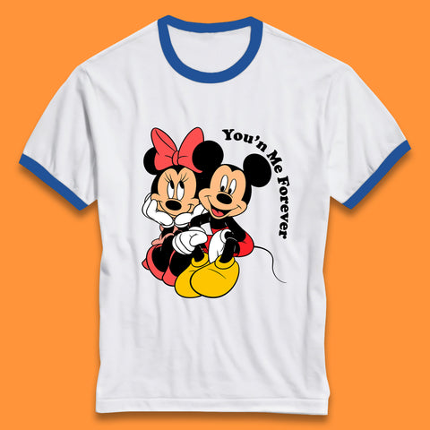 You'n Me Forever Disney Mickey & Minnie Mouse Disneyland Cartoon Characters Disney World Walt Disney Ringer T Shirt