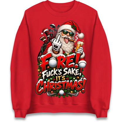 Rude Golf Christmas Jumper
