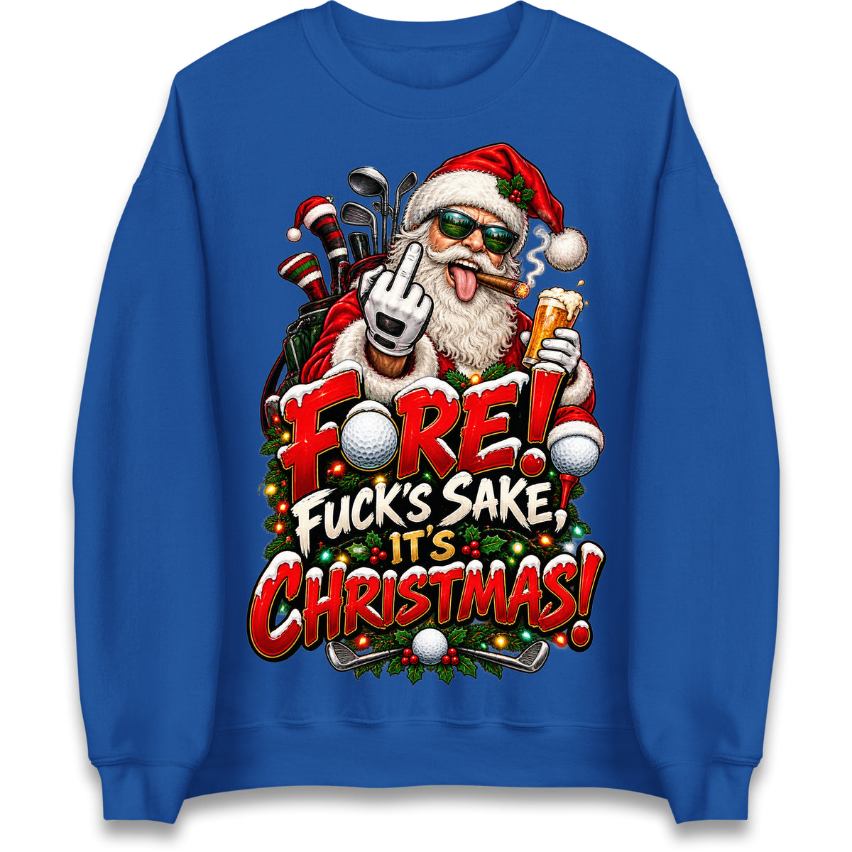 Rude Golf Christmas Jumper