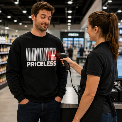 Scan for Priceless Barcode Sweatshirt