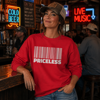 Scan for Priceless Barcode Sweatshirt