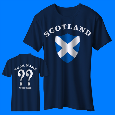 Personalised Scotland Football Shirt with any Name & Number