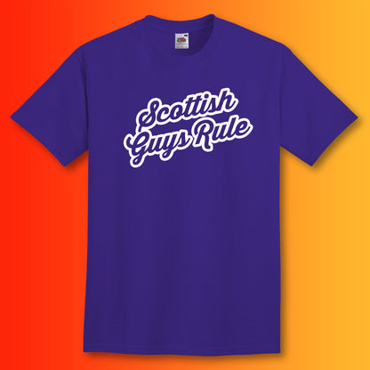 Scottish Guys Rule T-Shirt Purple