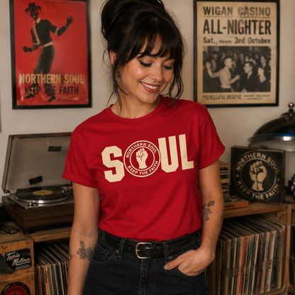Northern Soul Keep The Faith Logo T Shirt