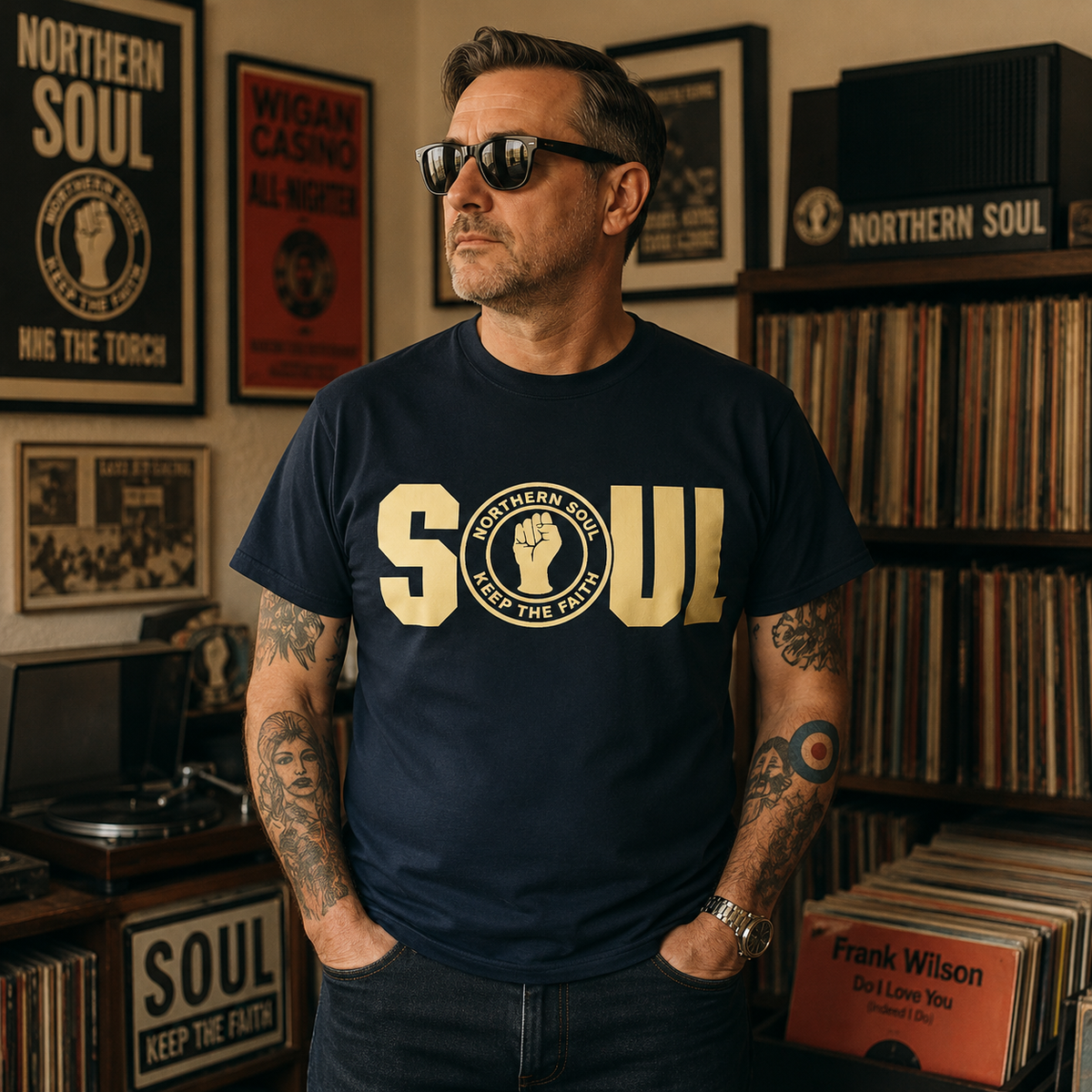 Northern Soul Keep The Faith Logo T Shirt