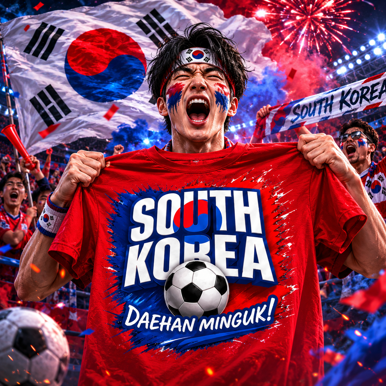 South Korea Football T Shirt