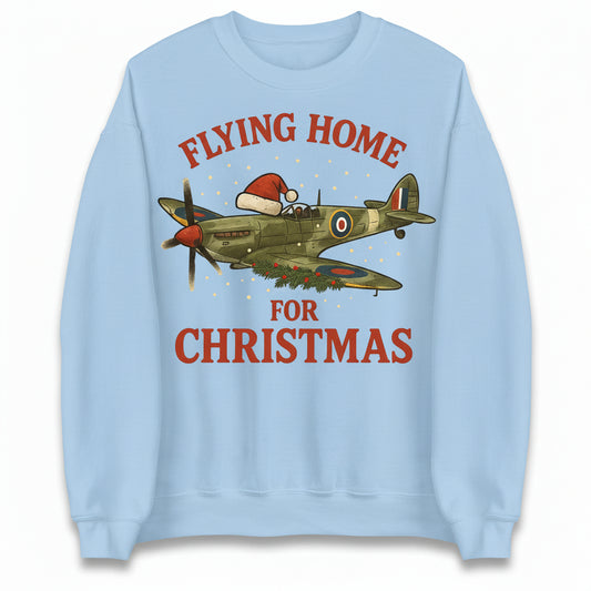 Spitfire Flying Home for Christmas Jumper