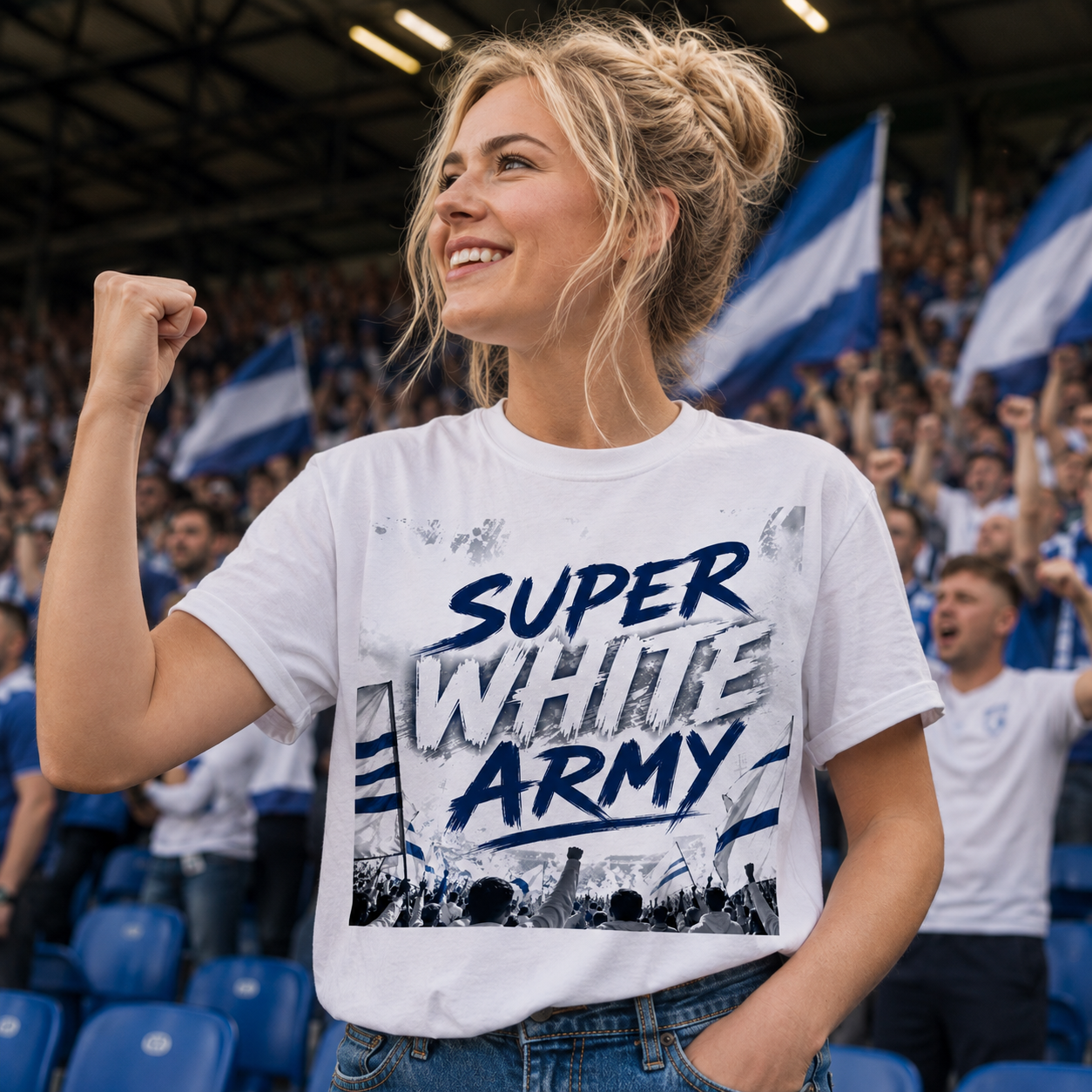 Super White Army Tranmere Football Shirt