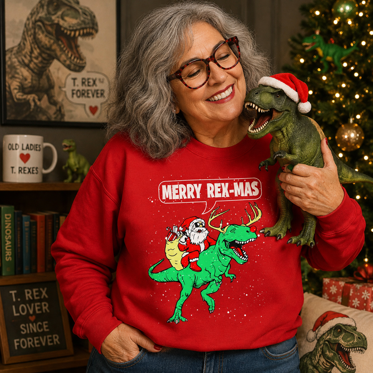 T-Rex Christmas Jumper
