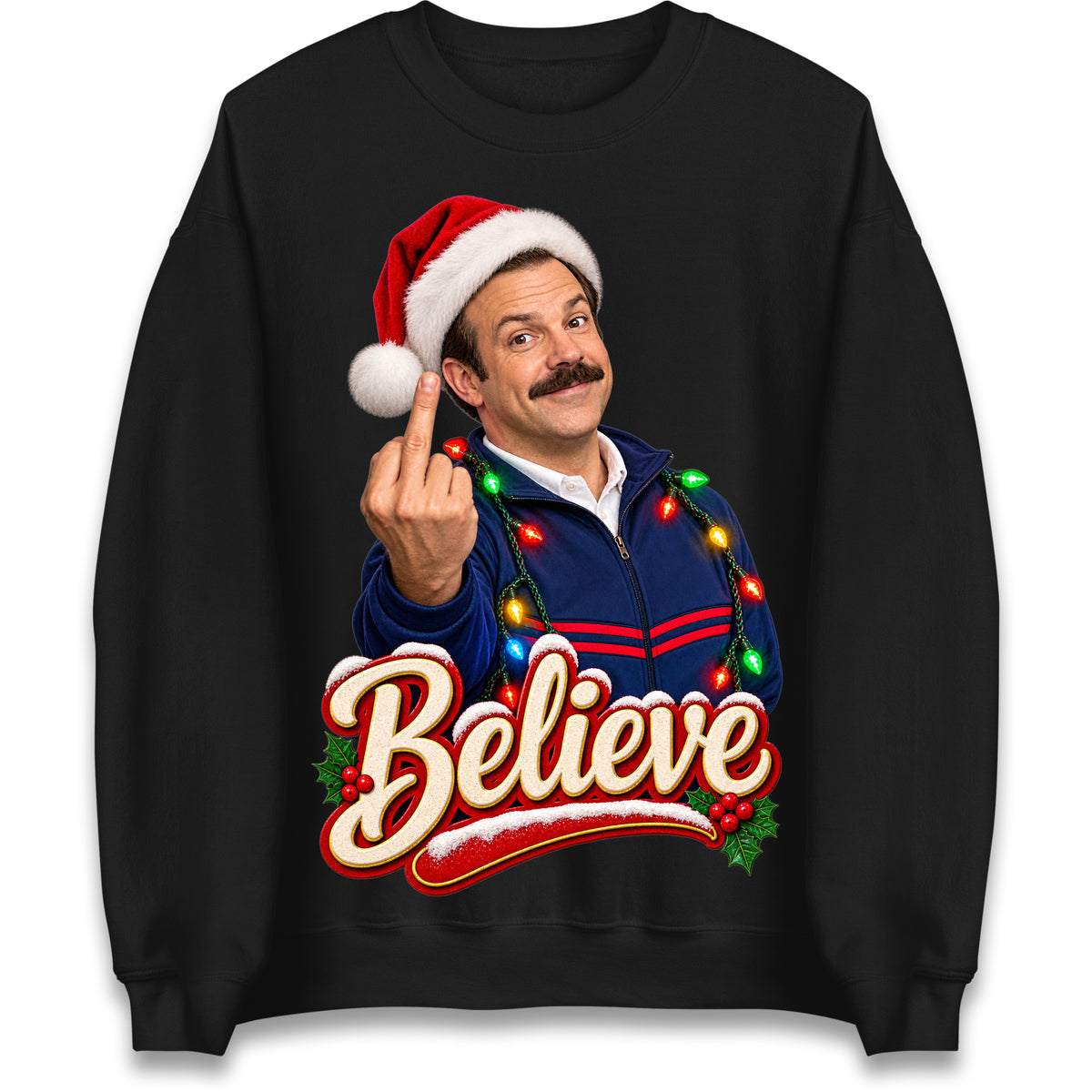Ted Lasso Ugly Christmas Sweater Believe Ted Lasso Christmas Jumper