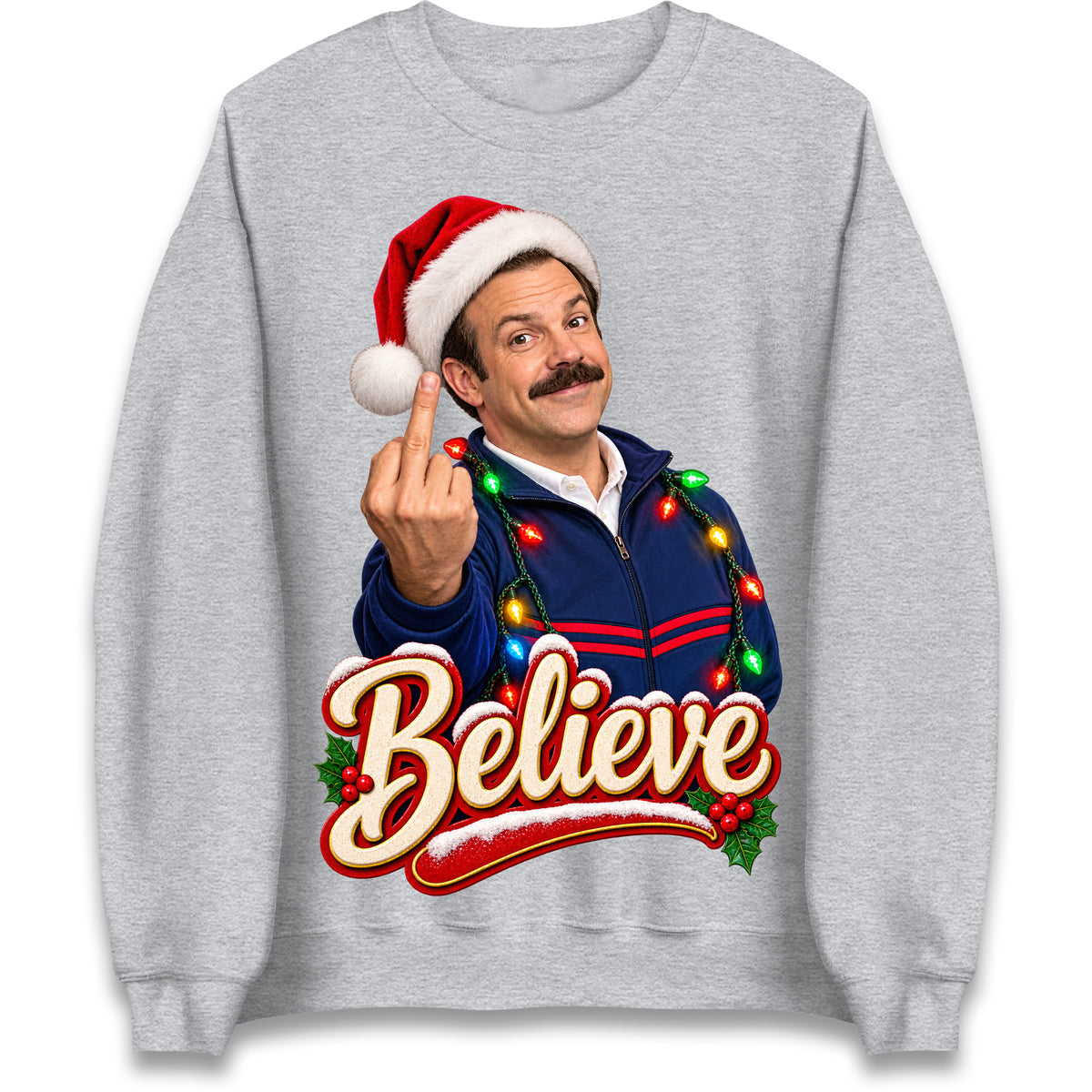 Ted Lasso Ugly Christmas Sweater Believe Ted Lasso Christmas Jumper