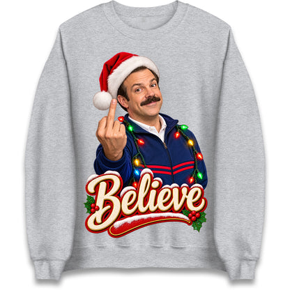 Ted Lasso Ugly Christmas Sweater Believe Ted Lasso Christmas Jumper