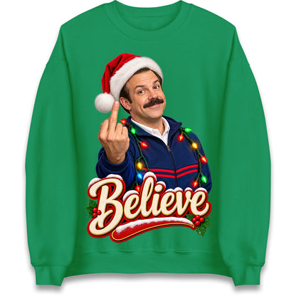 Ted Lasso Ugly Christmas Sweater Believe Ted Lasso Christmas Jumper