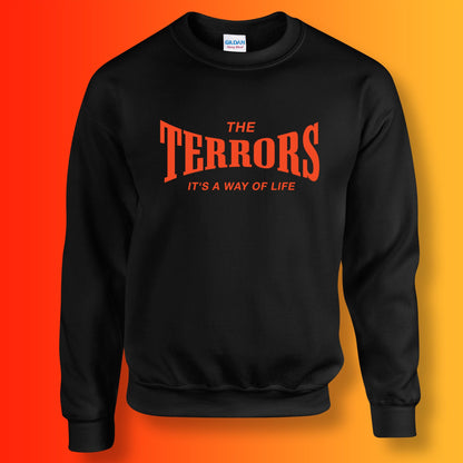 Terrors Sweater with It's a Way of Life Design Black