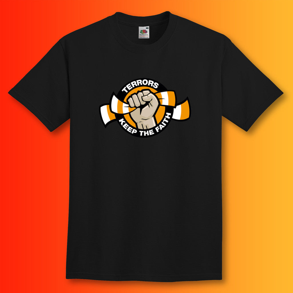 Terrors Shirt with Keep The Faith Design Black