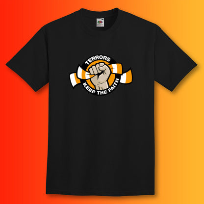 Terrors Shirt with Keep The Faith Design Black