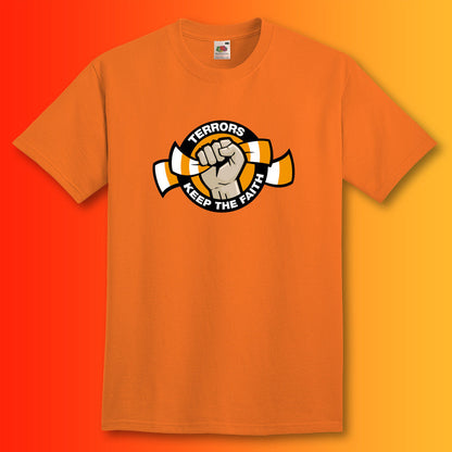 Terrors Shirt with Keep The Faith Design Orange