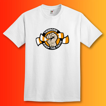Terrors Shirt with Keep The Faith Design White