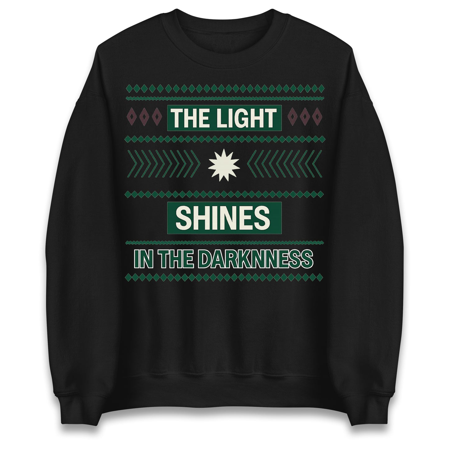 The Light Shines in The Darkness Christmas Jumper
