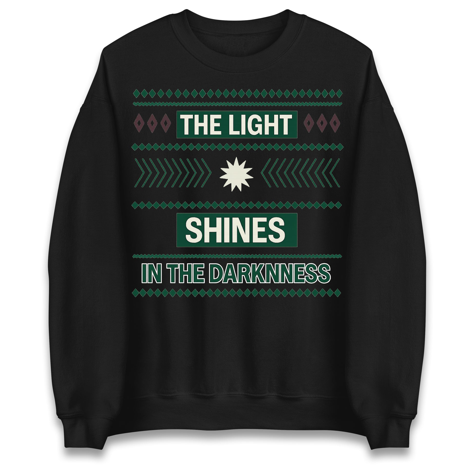 The Light Shines in The Darkness Christmas Jumper