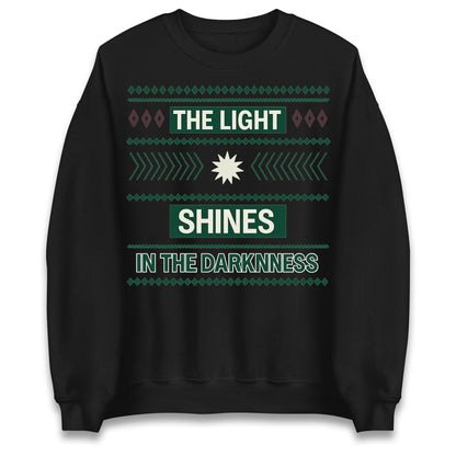 The Light Shines in The Darkness Christmas Jumper