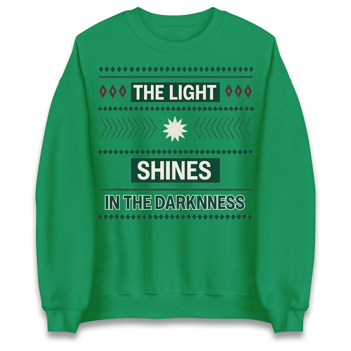 The Light Shines in The Darkness Christmas Jumper