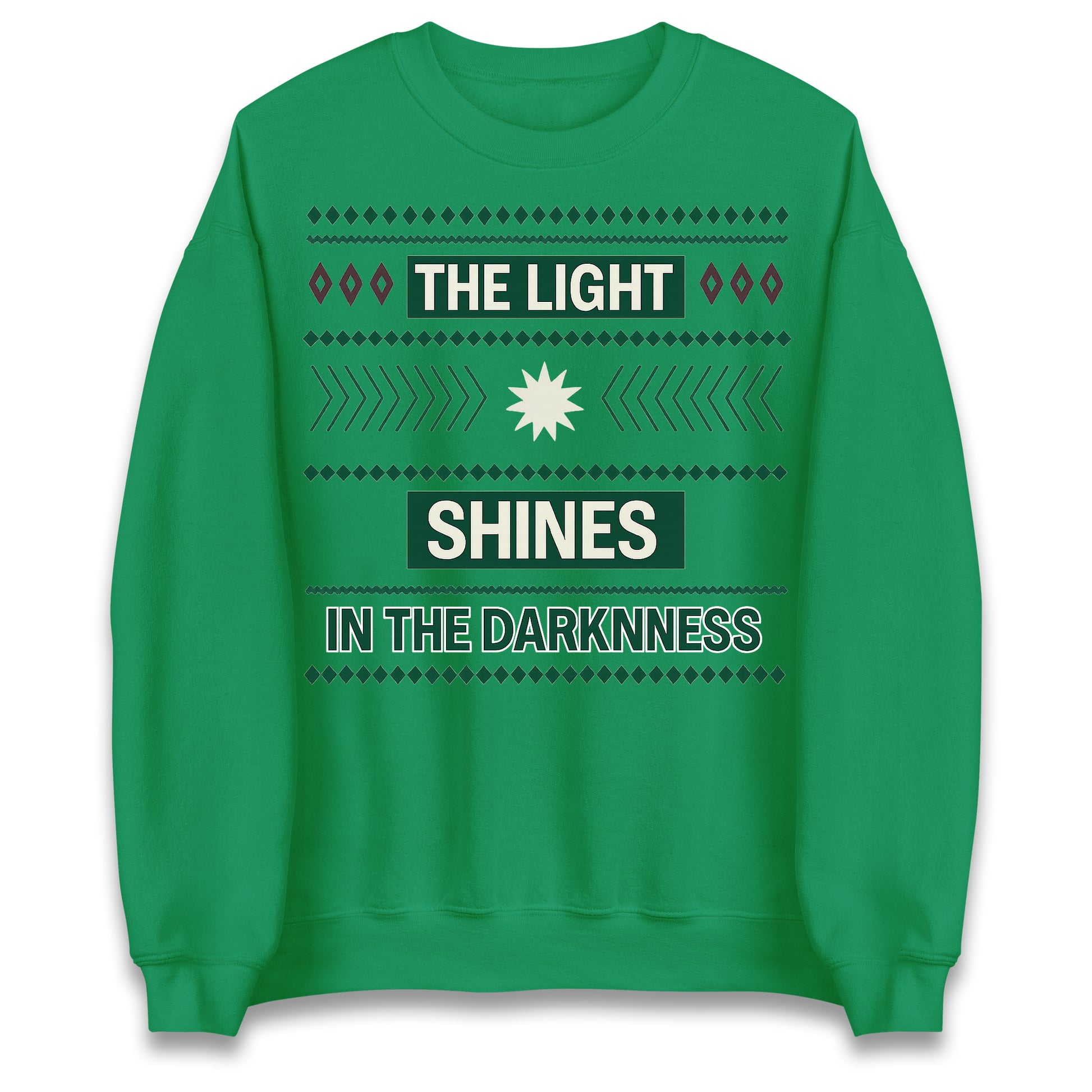 The Light Shines in The Darkness Christmas Jumper