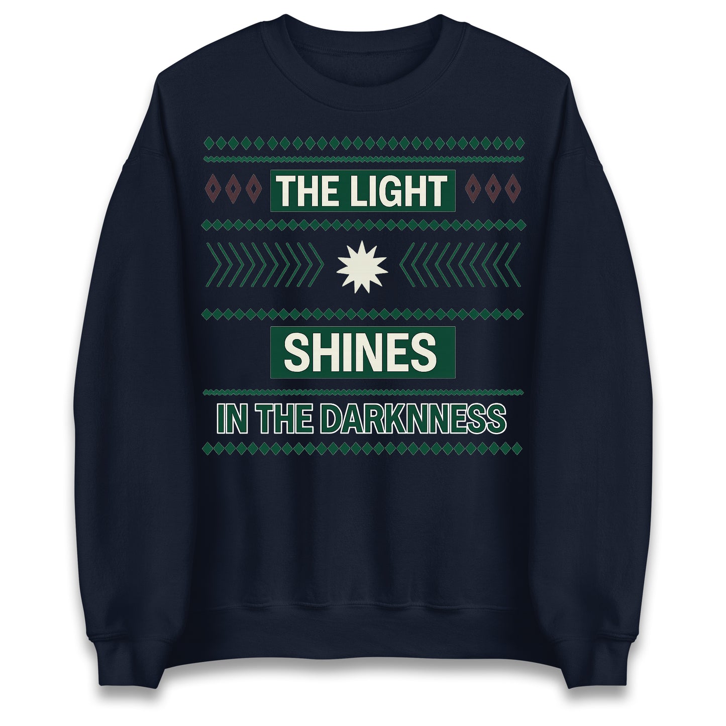 The Light Shines in The Darkness Christmas Jumper