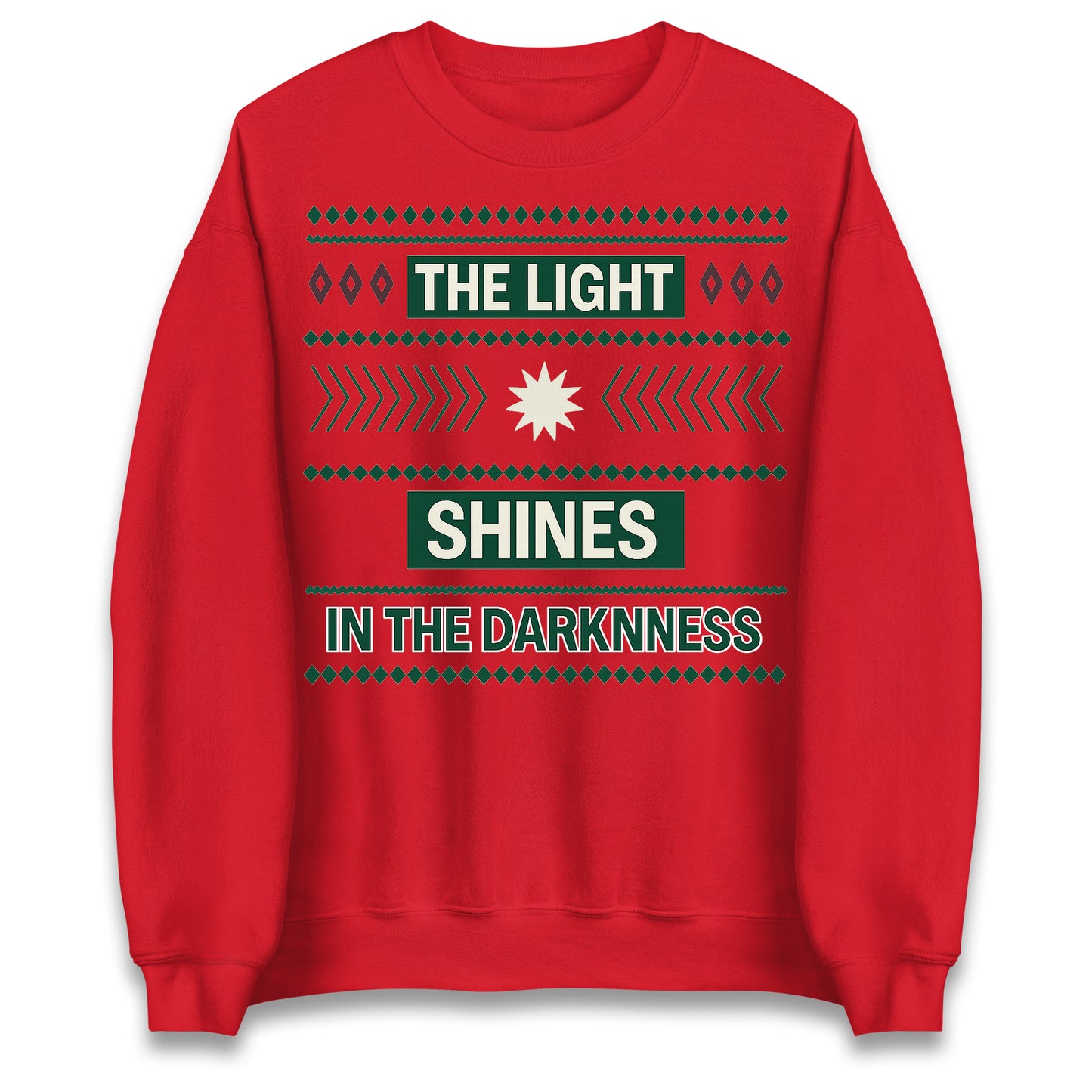 The Light Shines in The Darkness Christmas Jumper