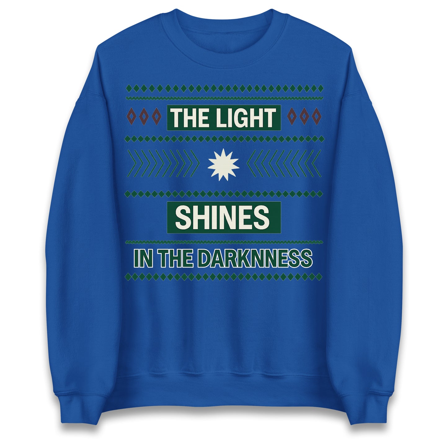 The Light Shines in The Darkness Christmas Jumper