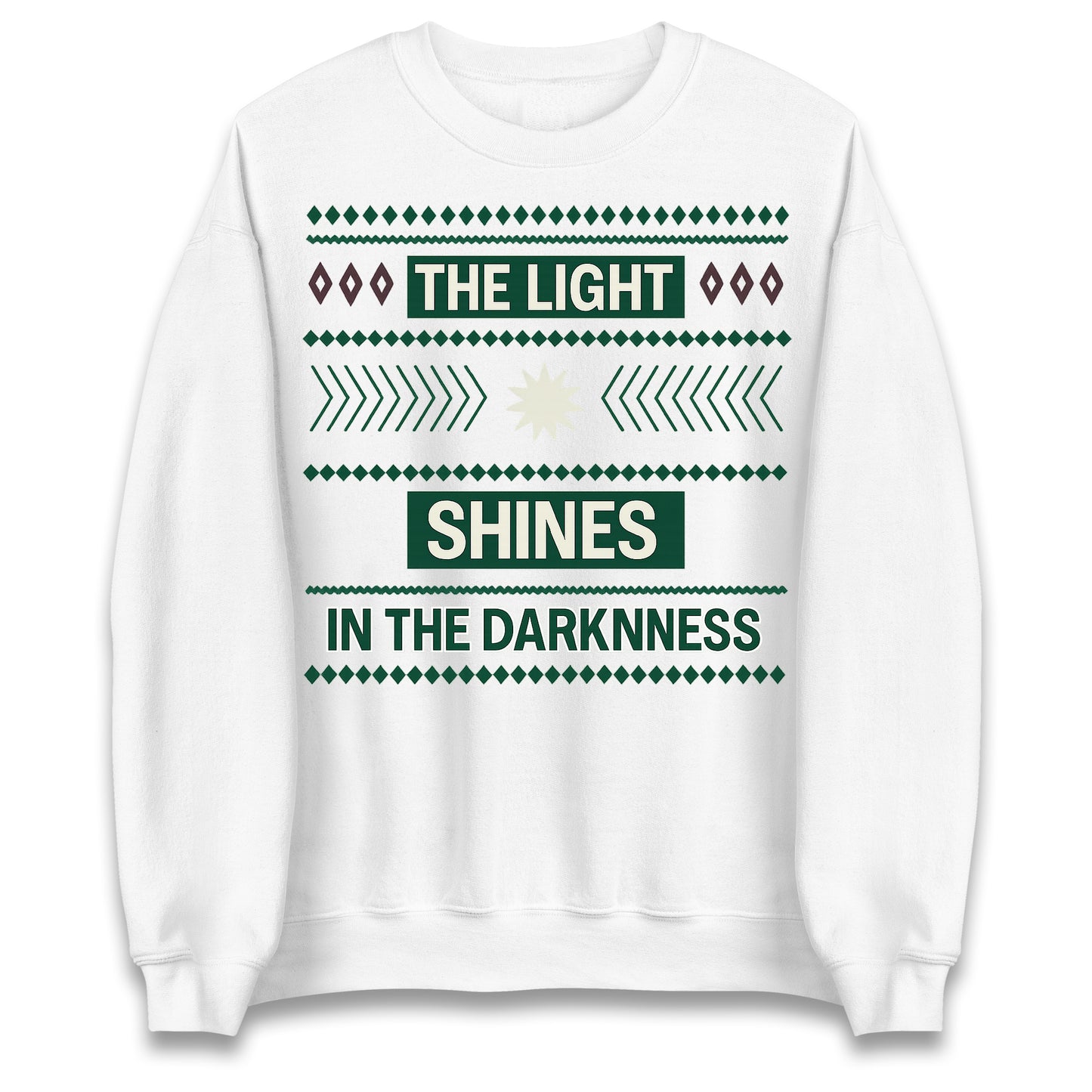 The Light Shines in The Darkness Christmas Jumper