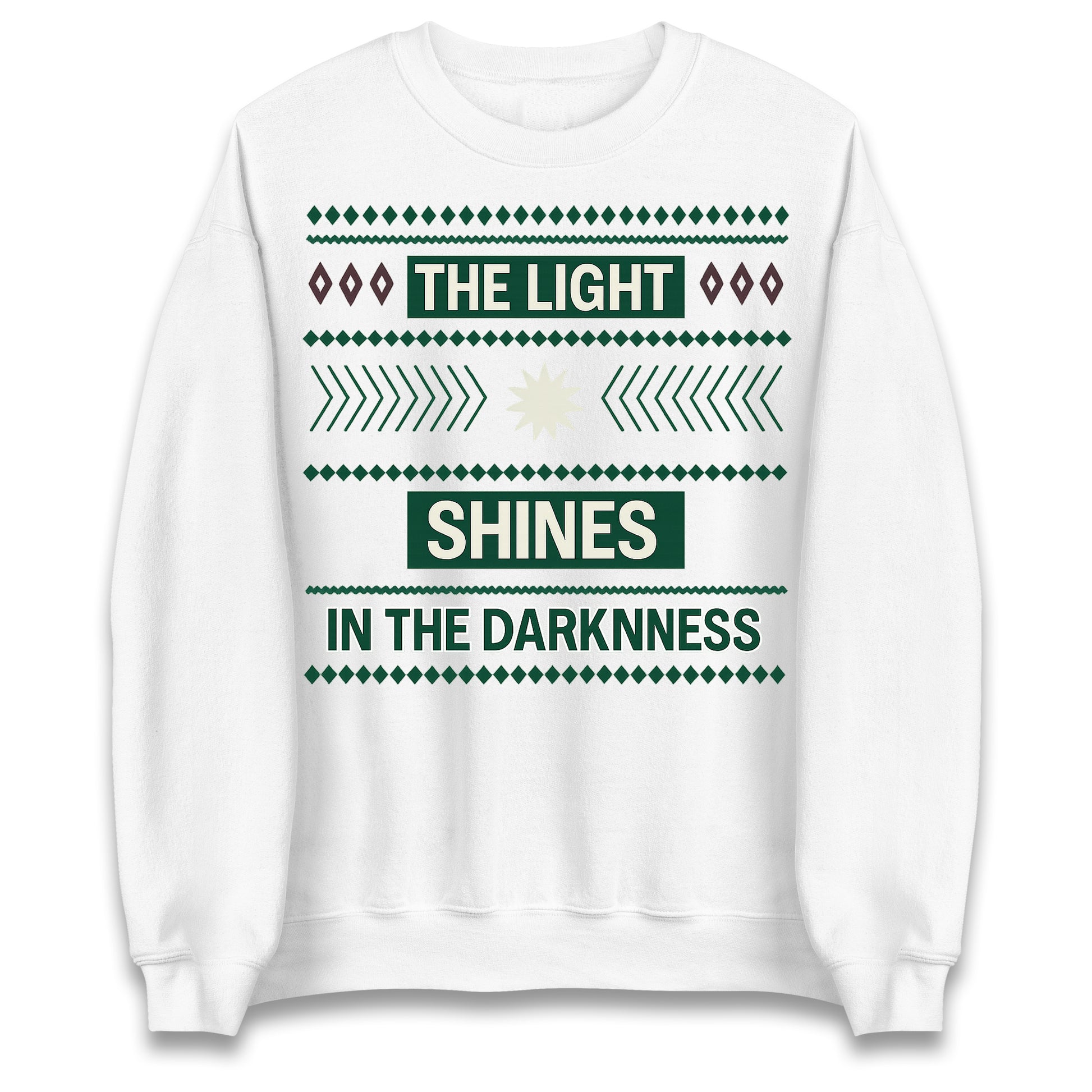 The Light Shines in The Darkness Christmas Jumper