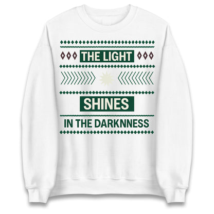 The Light Shines in The Darkness Christmas Jumper