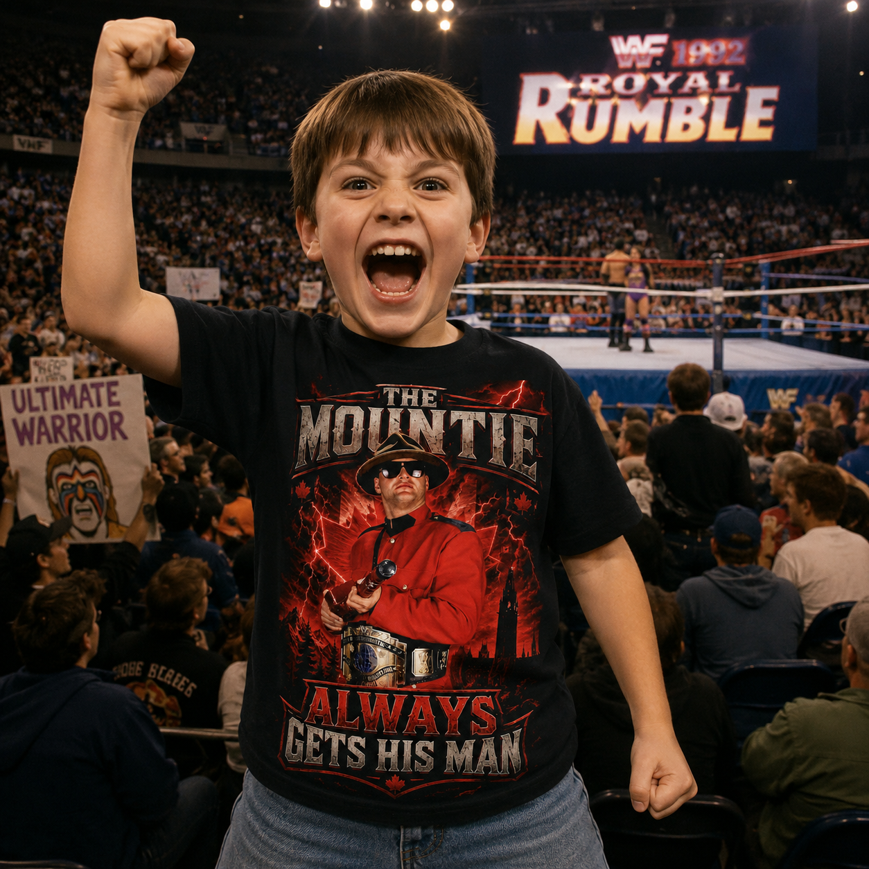 The Mountie WWF Pro Wrestling T Shirt