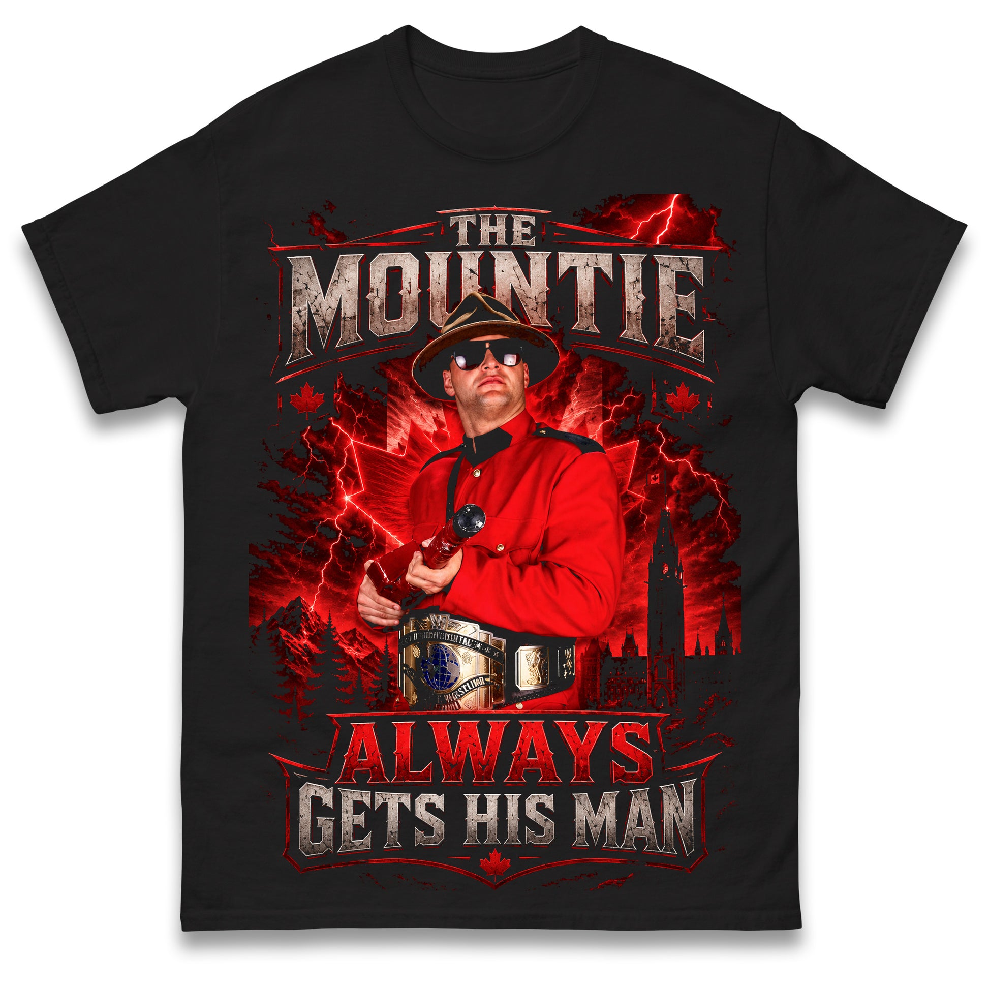 The Mountie WWF Pro Wrestling T Shirt
