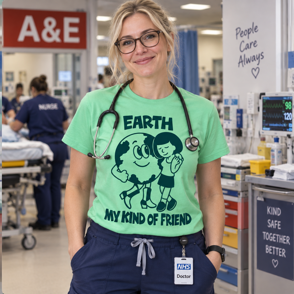 The Pitt Taylor Dearden Earth My Kind of Friend Dr Mel King T Shirt