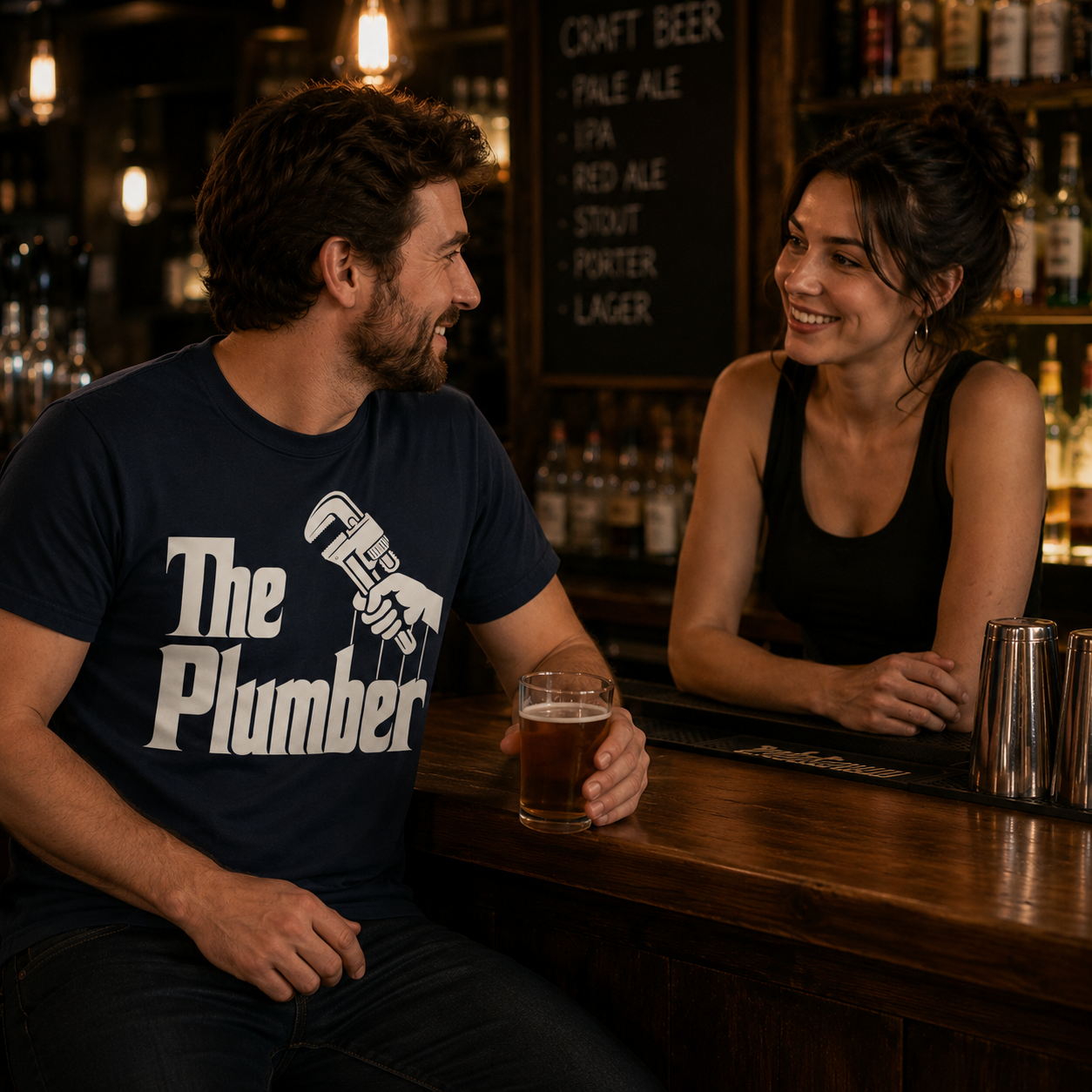 The Plumber Mens T Shirt Funny Godfather Style Plumbing Heating T Shirt