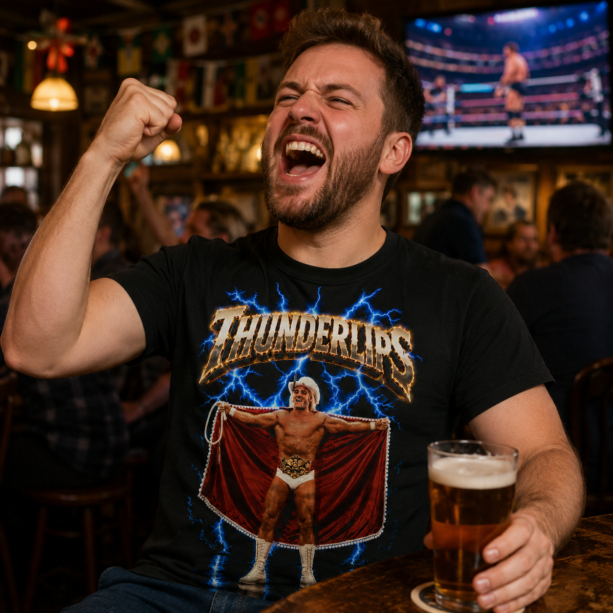 Thunderlips Hulk Hogan Rocky Wrestling T Shirt