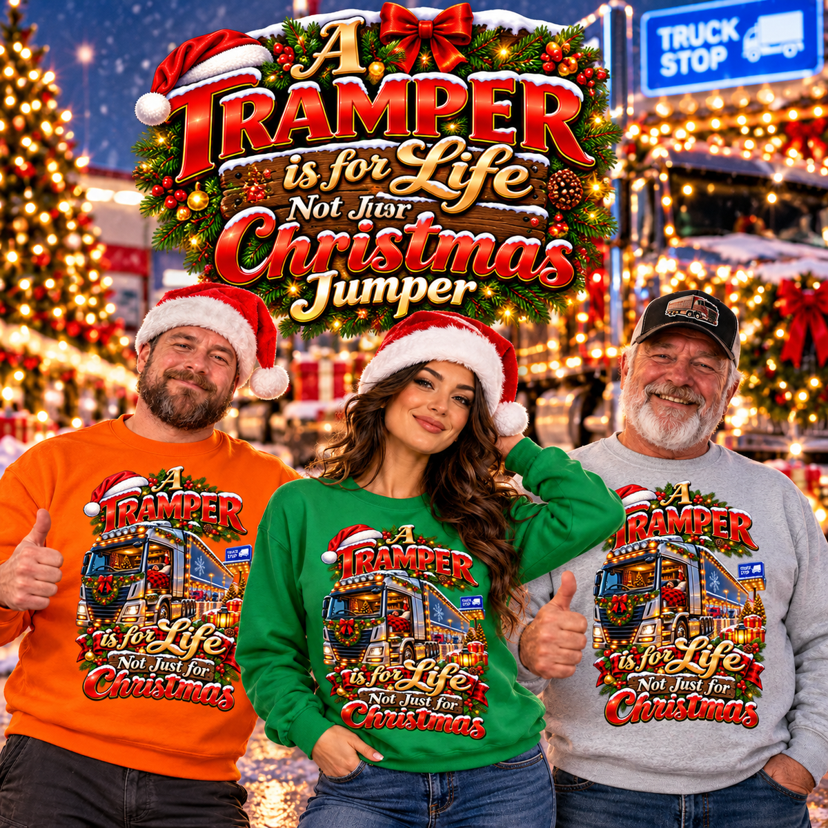 Truck Tramper Christmas Jumper
