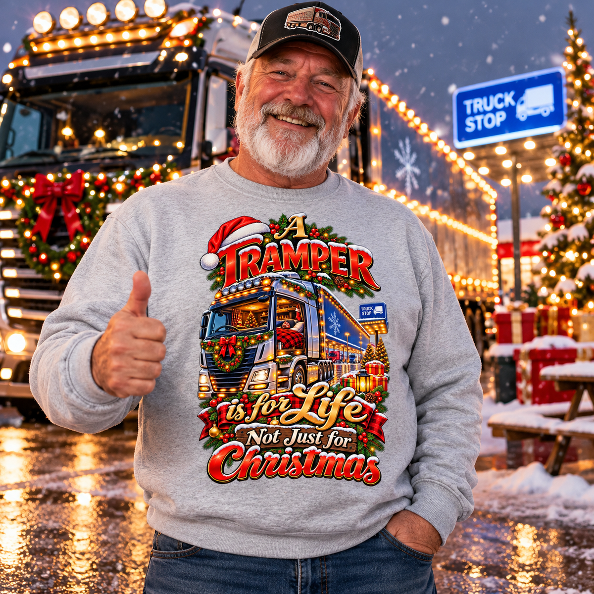 Truck Tramper Christmas Jumper