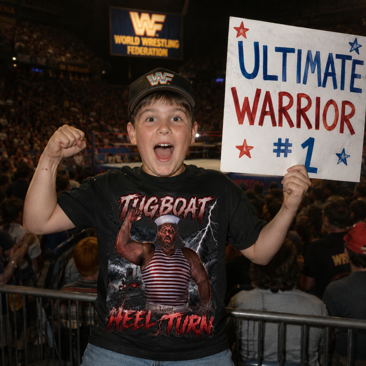 Tugboat WWF Pro Wrestling Tee Shirt