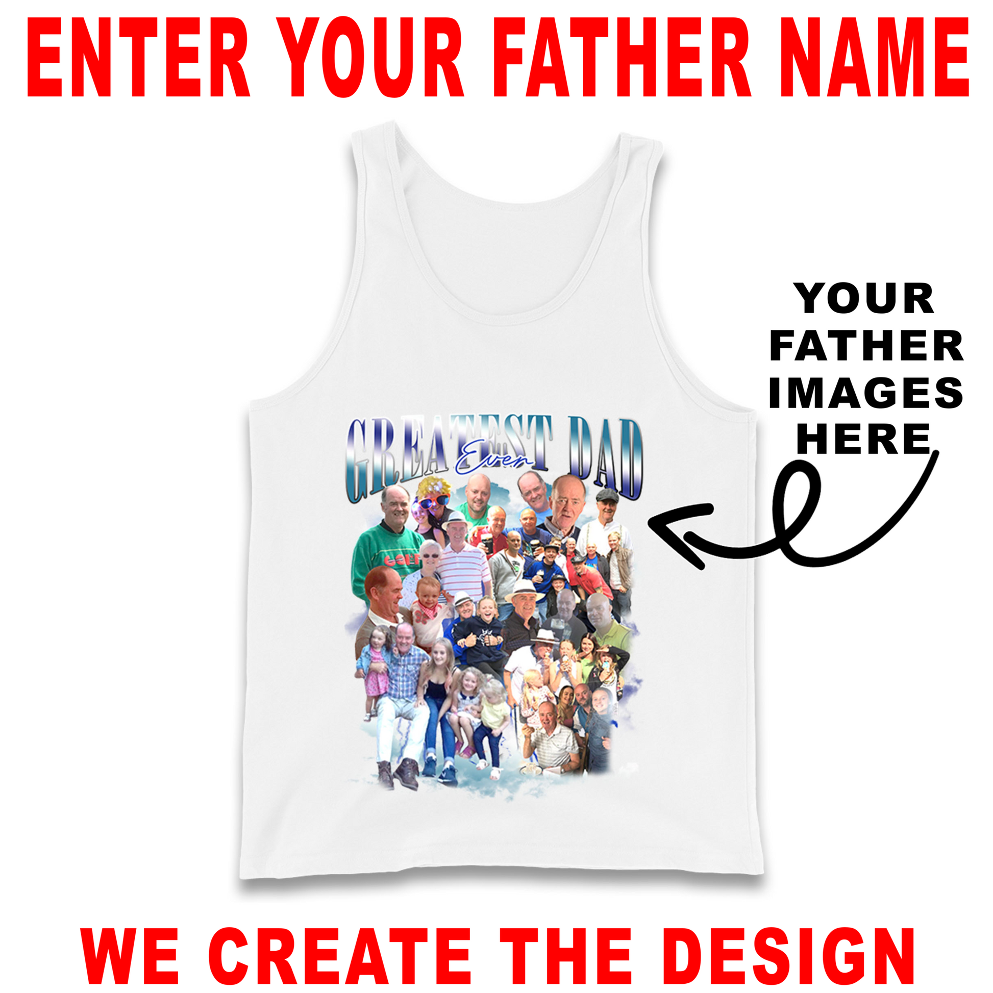 Fathers Day Personalised Tank Top