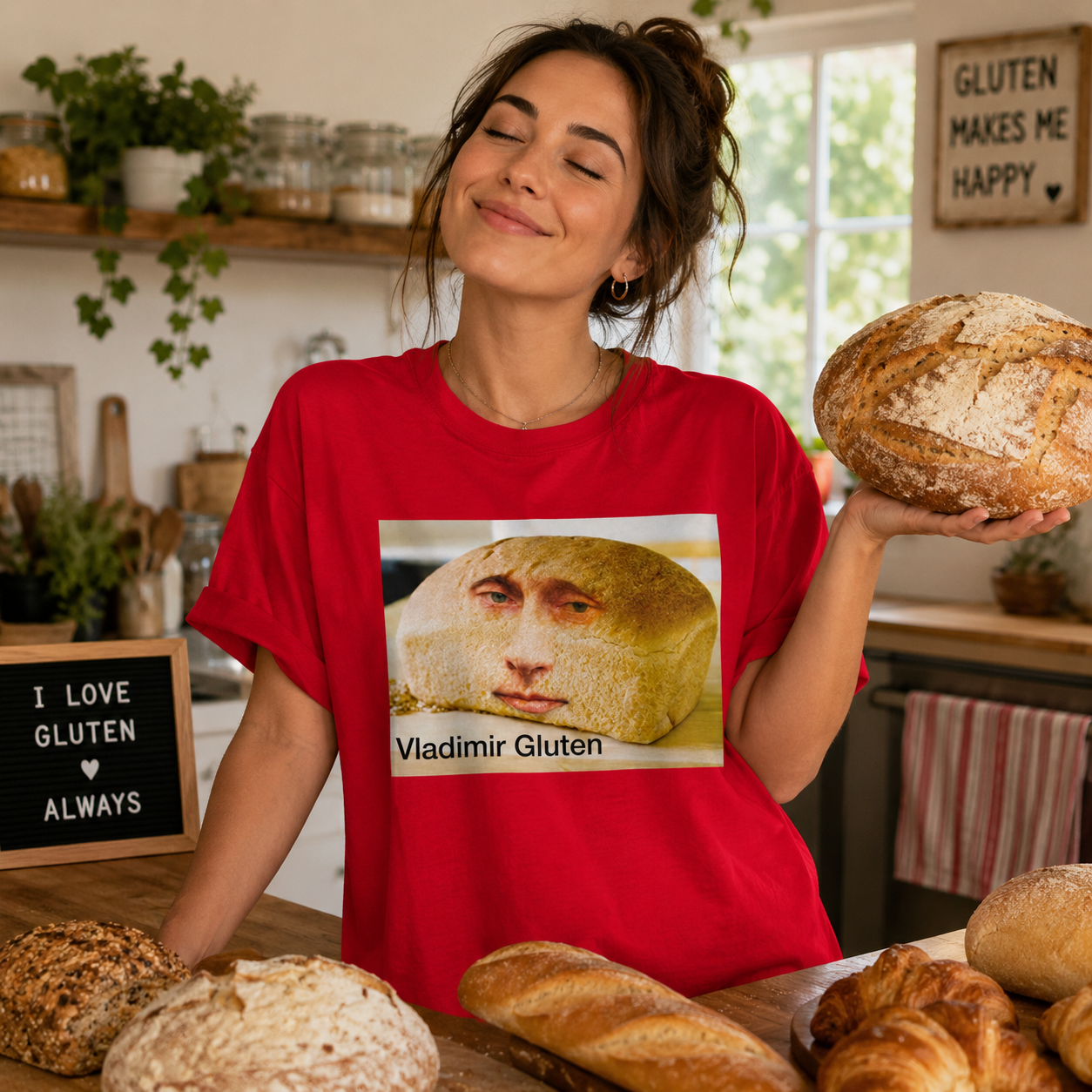 Vladimir Gluten Shirt Meme Inappropriate Gluten tolerant Tee