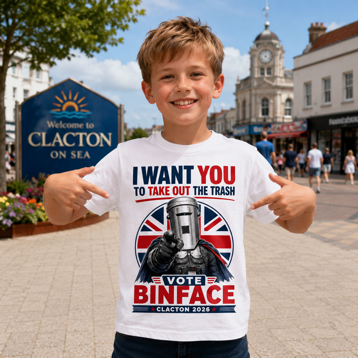Vote Count Binface Clacton-on-Sea Anti-Farage T Shirt