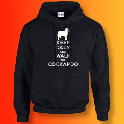 Keep Calm and Walk The Cockapoo Hoodie Black